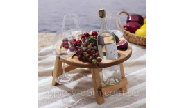 Дерев'яний винний столик 35х35х17см
