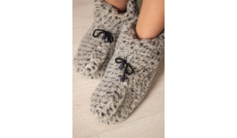 Чуні з натуральної овечої вовни рябі