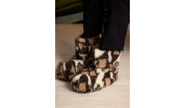 Чуні з натуральної овечої вовни з ромбами