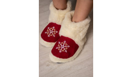 Чуні з овечої вовни на гумовій підошві
