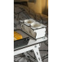 Столик для сніданків  для пікніка дерев'яний розкладний 60х30х25 білий